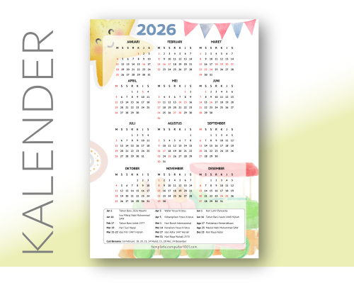 Toy Train Kalender 2026 Indonesia Lengkap Tanggal Merah Computer1001
